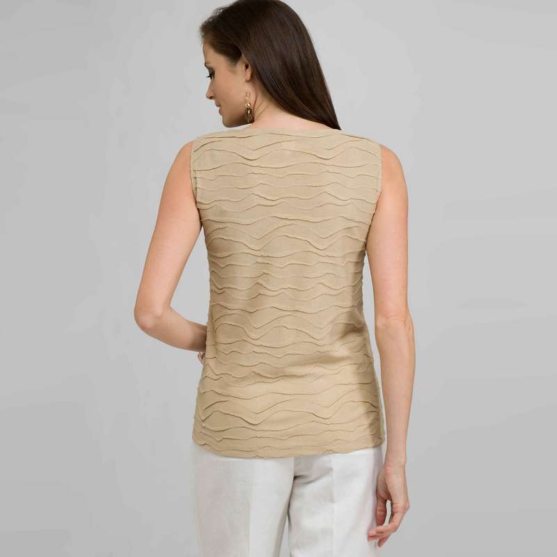 Scoop Neck Shell, Toast, large image number 1